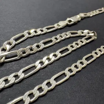 [초 와이드 이탈리아제 60cm] 피가로 체인 목걸이 silver925