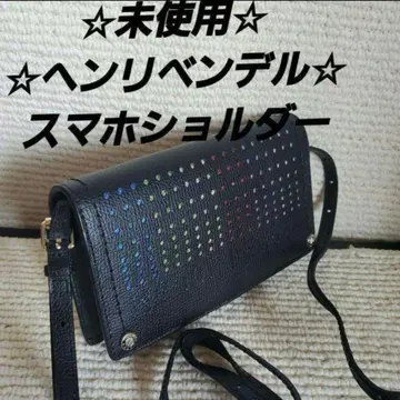 미사용 헨리 벤델 장지갑 스마트폰 숄더 블랙 멀티 컬러