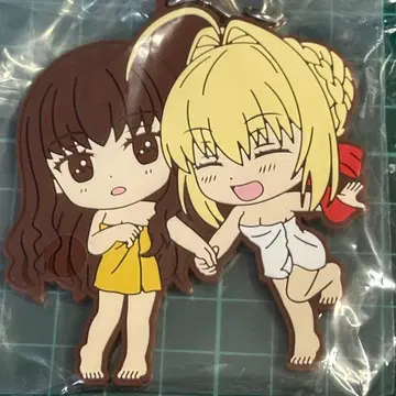 Fate/EXTRA 키시나미 하쿠노 & 세이버 러버 스트랩 큥캐러 자비코