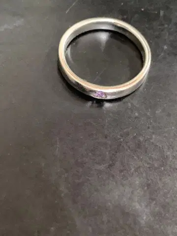 실버 반지 보라색 스톤 포함 13호