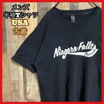 블랙 남성용 USA 구제 의류 반팔 티셔츠 프린트 캐주얼 여름옷 M