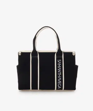 SAMANTHAVEGA 로고 테이프 데님풍 토트 (소)