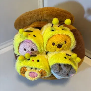택 포함 디즈니 곰돌이 푸 벌꿀 푸 썸썸 봉제 인형 세트3