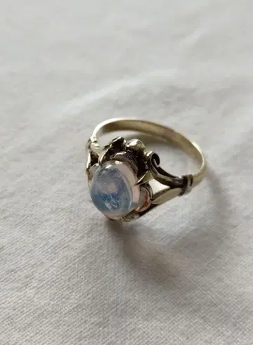 14k WG 빈티지 펄 반지