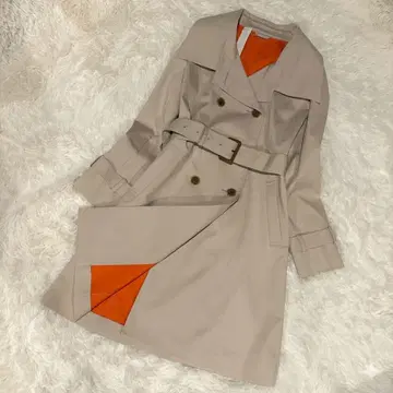 [ 미사용 ] ANAYI 트렌치코트 더블 브레스트 36 베이지 오렌지