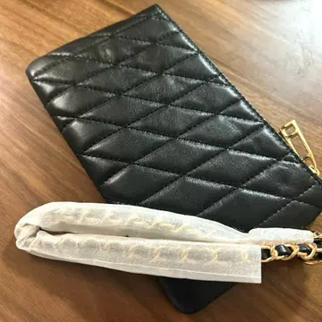 새상품 램스킨 지갑 램 가죽 지갑 파우치 대 블랙 Mal.