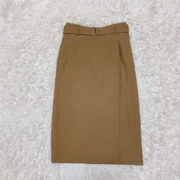 BOSCH 타이트 스커트 M 린넨 베이지 무릎 기장 도쿄 스타일 면