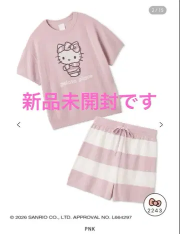 산리오 하우스 젤라또피케 키티 스무디 세트업 핑크