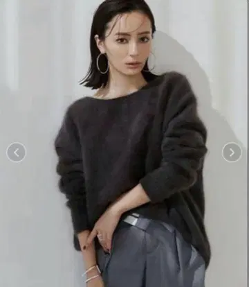 택 포함 anuans 라쿤 보트넥 니트 풀오버