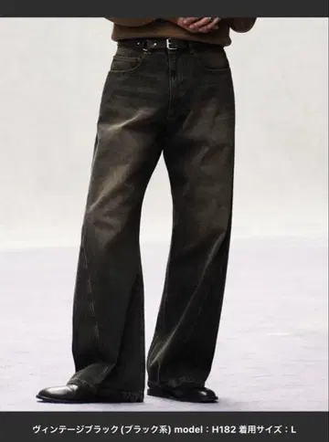 VINTAGE WASHED CURVED DENIM