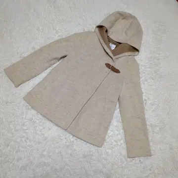 쿠미쿄쿠 후드 부착 판초 코트 라이트 베이지 사이즈 1