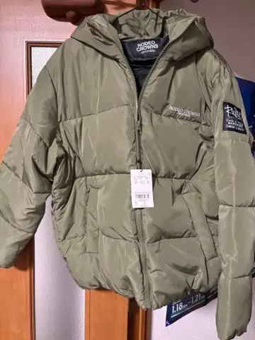 [ 새상품 ] RODEO CROWNS 후드 부착 다운 자켓 올리브 그린