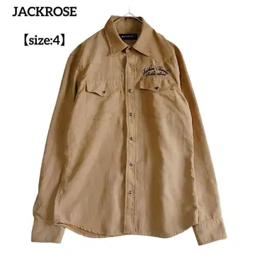[ JACKROSE ] 웨스턴 셔츠 카멜 스웨이드 느낌 사이즈 4 남성용