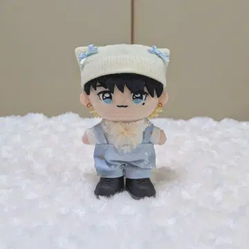 GIGO 봉제인형 의류 고양이 귀 모자 살로펫 이너 스카이블루 리본