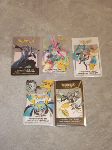 하츠네 미쿠 포케미쿠 라라포트 TOKYO-BAY 특전 클리어 카드 5종류