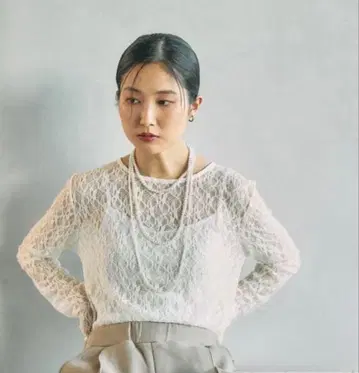 LEPSIM 레이스 이너 아이보리 F