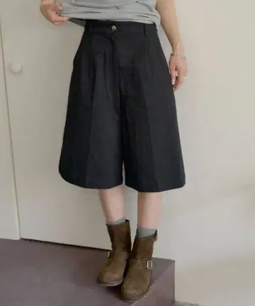 GIUNON 클래시컬 버뮤다 팬츠 블랙