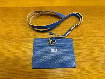 미사용 다케오 키쿠치 ID 카드 홀더 파랑 넥스트랩