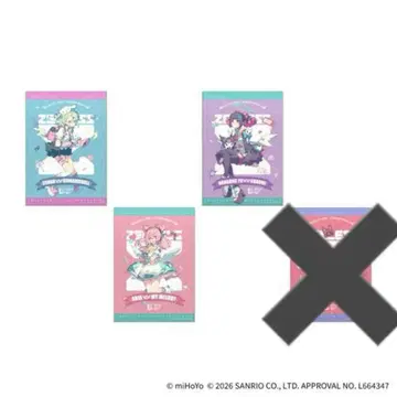 젠레스 존 제로 메탈 포스터 3종 세트 젠제로 산리오