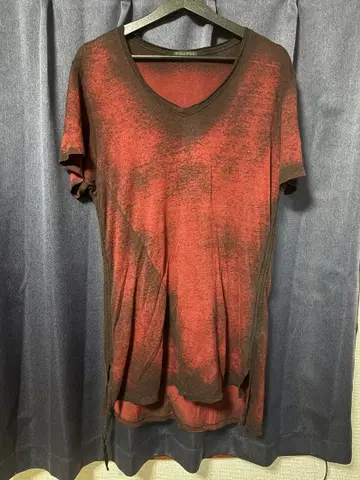 KMRii 그라데이션 V넥 티셔츠 Y2K