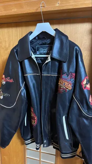 Avirex 1st casino tour 리얼 가죽 자켓
