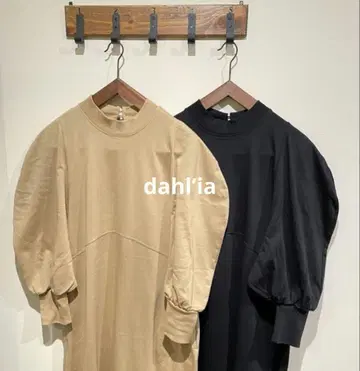 새상품급 dahl'ia 달리아 퍼프 슬리브 볼륨 소매 원피스 블랙