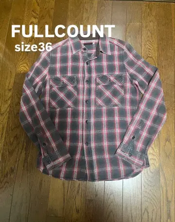 FULLCOUNT 옴브레 체크 긴팔 셔츠 size 36