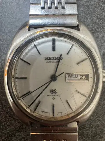 하자품 SEIKO 자동 와인딩 시계 실버