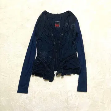 마리떼 프랑소와 저버 겉옷 자켓 프릴 이소재 네이비