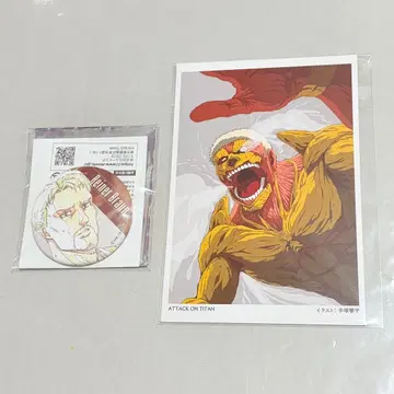 진격의 거인 라이너 캔뱃지 엽서