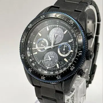 SEIKO 솔라 크로노그래프 V174-0AE0 블랙 작동