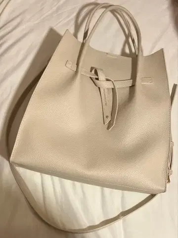 MACARONIC STYLE 2way 미니 리본 토트 아이보리