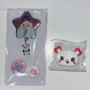 NCT WISH 사쿠야 캔뱃지 랜덤토이 부채 액세서리
