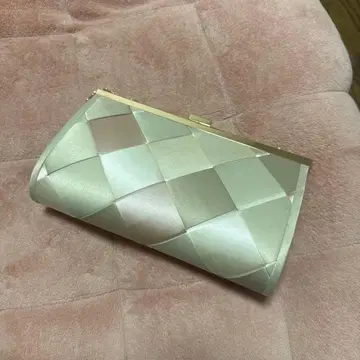 아이보리 뜨개질 디자인 파티 백 AIMER