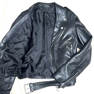 자라 라무 가죽 자켓 더블 라이더스 양가죽 블랙 벨트 포함 M