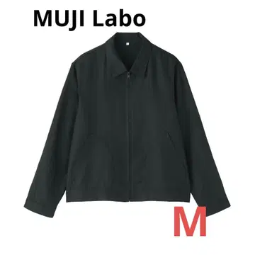 MUJI Labo 린넨 리오셀 집업 워크 셔츠 블랙 M 사이즈