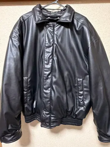 zara 레더 봄버 자켓 충전솜