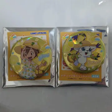 디지몬 어드벤처 메탈릭 캔뱃지 후르츠 파티 이슬이(히카리) 테일몬