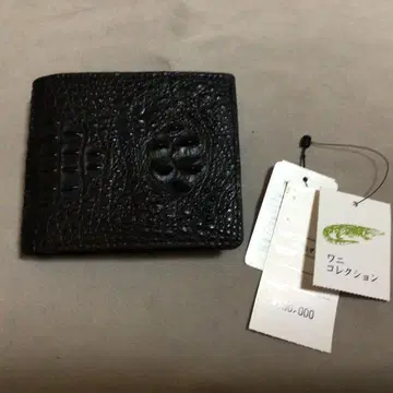 미사용 새상품 크라운 크로커다일 지갑 2단 접이식 악어