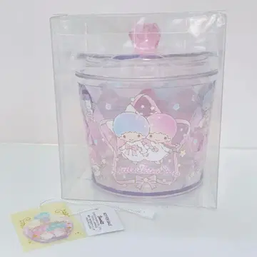 산리오 키키라라 캐니스터 클리어 박스 코튼 케이스 소품함 새상품