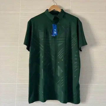 빅 사이즈 adidas 다크 그린 피케 셔츠