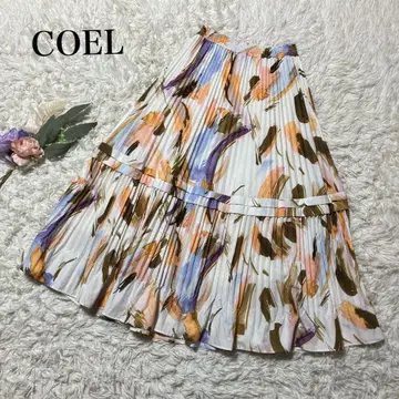새상품급 [ COEL ] 코엘 오리지널 페인트 플리츠 스커트 멀티 컬러
