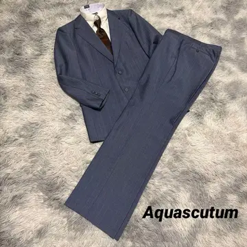 [새상품급] Aquascutum 아쿠아 스큐텀 수트 셋업 블루
