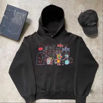 Jean-Michel Basquiat 블랙 후드티 archive