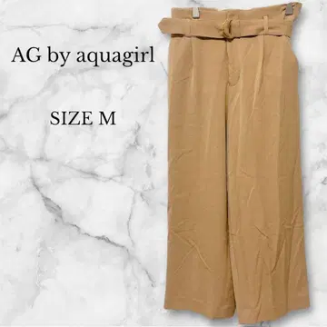 AG 바이 아쿠아걸 와이드 팬츠 베이지 릴랙스감 하이웨스트 M