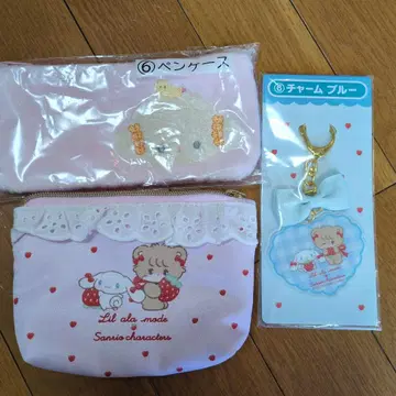 산리오 캐릭터 펜 케이스 파우치 참 세트