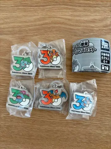 포켓몬 30주년 메탈 참 마스코트 5개