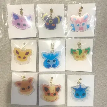 이브이프렌즈 부즈 페이스 아크릴 키링 포켓몬 9개 세트