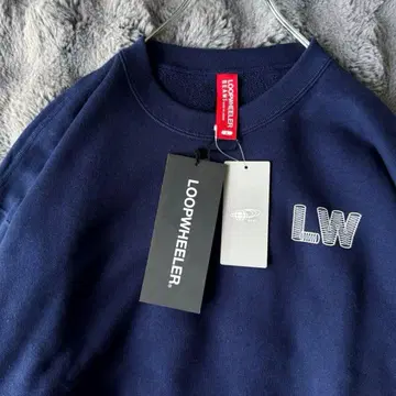 미사용품 LOOPWHEELER x BEAMS 네이비 맨투맨 L