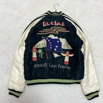 [ 새상품급 ] 테일러 토요 리버서블 스카잔 알래스카 자수 M 사이즈